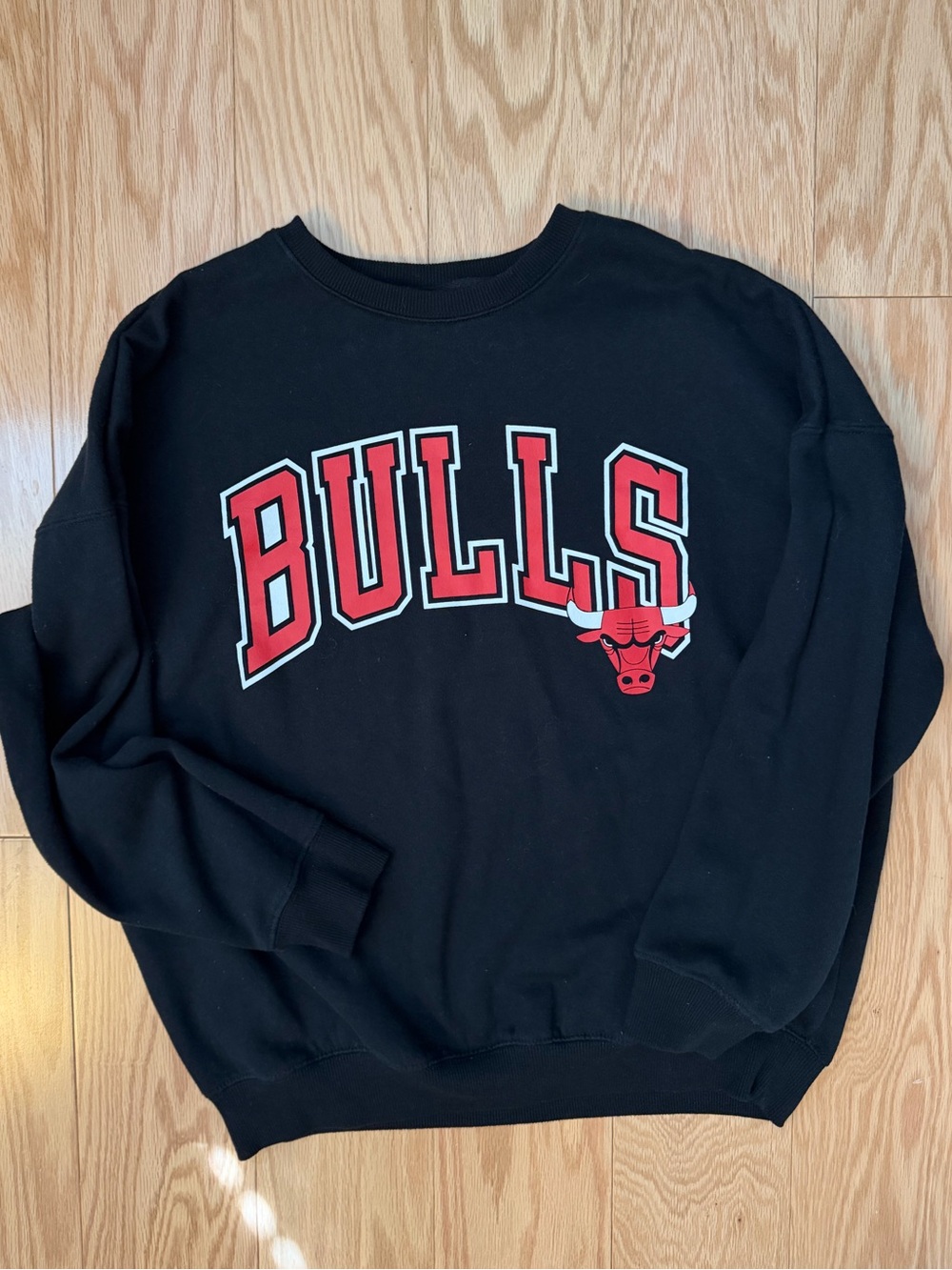 Chicago Bulls Black Crewneck Sweatshirt Sz Small